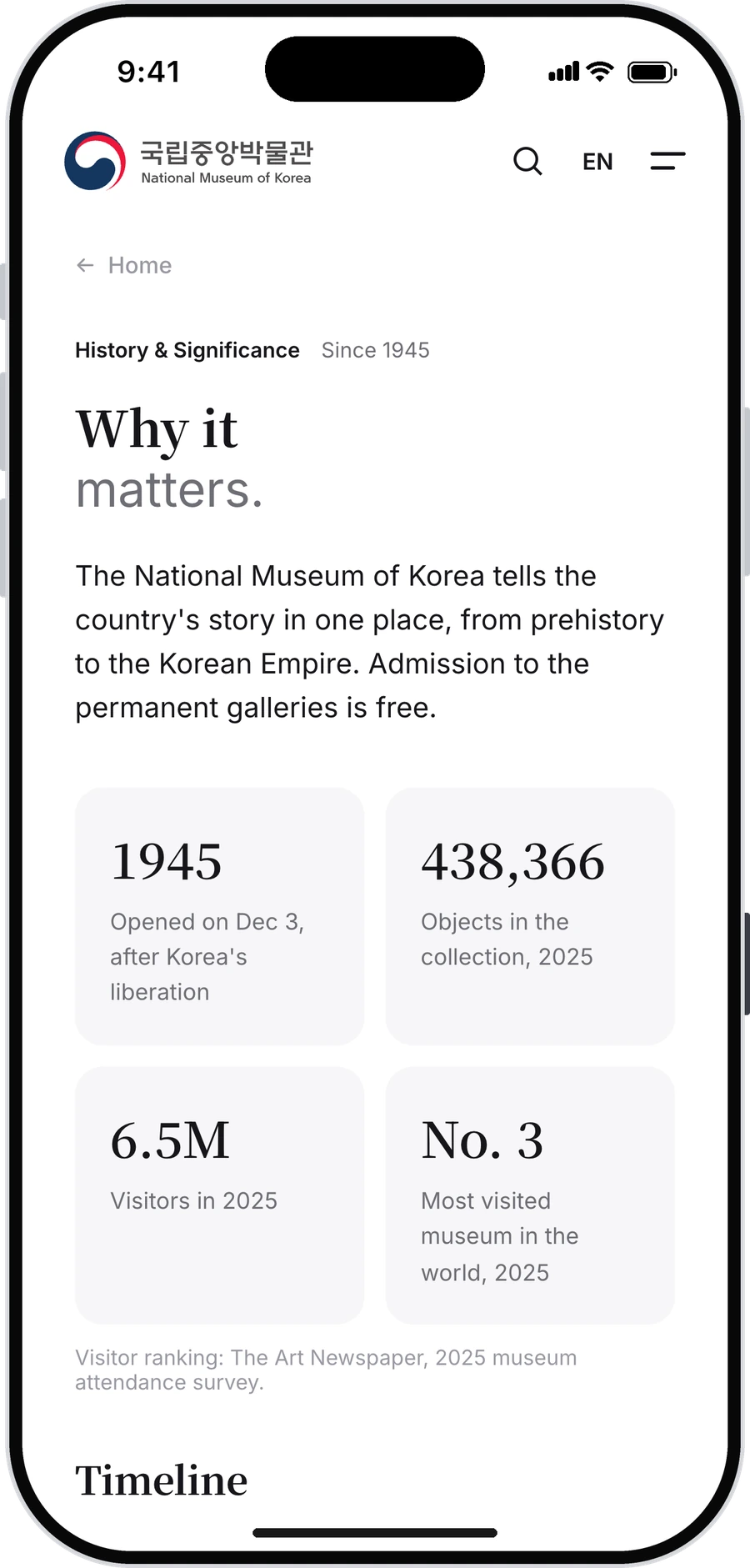 Fig. 13 — History & Significance, and the language sheet
