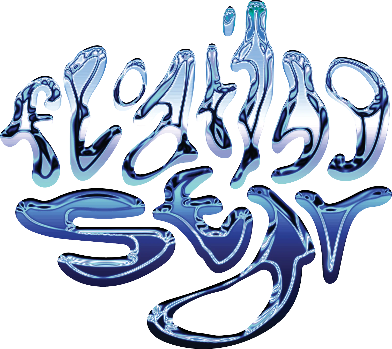 Fig. 03 — Lettering study, liquid chrome · Keychain render: two house keys, a star, a knot